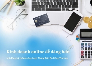 Kinh doanh online dễ dàng với logo thông báo đăng ký Bộ Công Thương