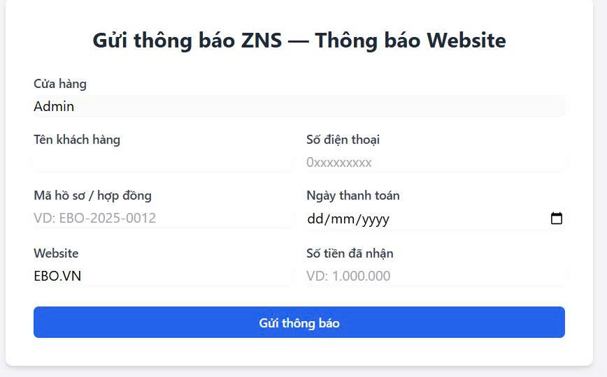 dịch vụ ZNS